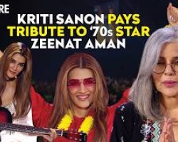 Zeenat Aman Gets Honoured With The Lifetime Achievement Award At The 70th Filmfare Awards Credit: YouTube Channel OF filmfare