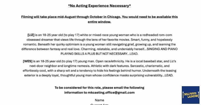 Casting FOR Netflix Series
