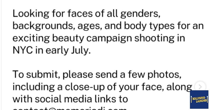Beauty Campaign NYC Casting