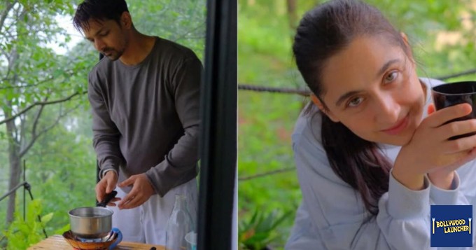 Harshvardhan posted a picture of two cups of tea, as well as a photo of himself cooking eggs. In her post, Sanjeeda appeared to be holding one of the cups from the same location.