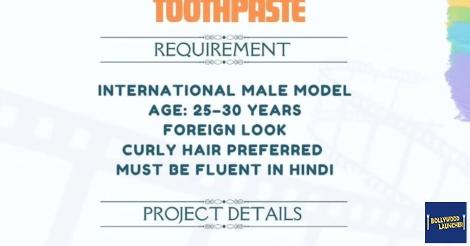 Casting call for Toothpaste