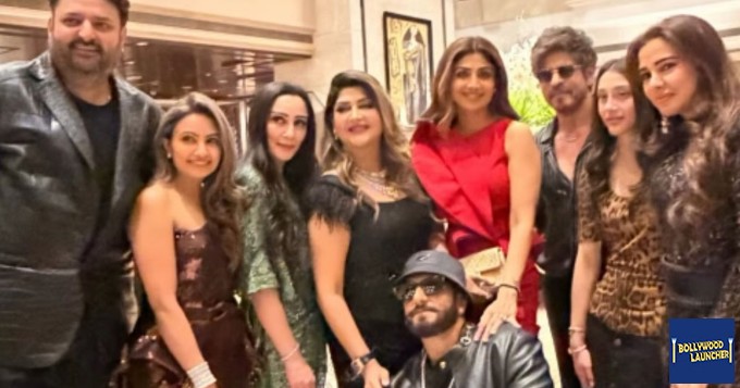 Bollywood Biggies Unite: Ranveer Singh Sings With Sanjay Dutt, Shah Rukh Khan Marks Presence at BJP Leader’s Family Bash