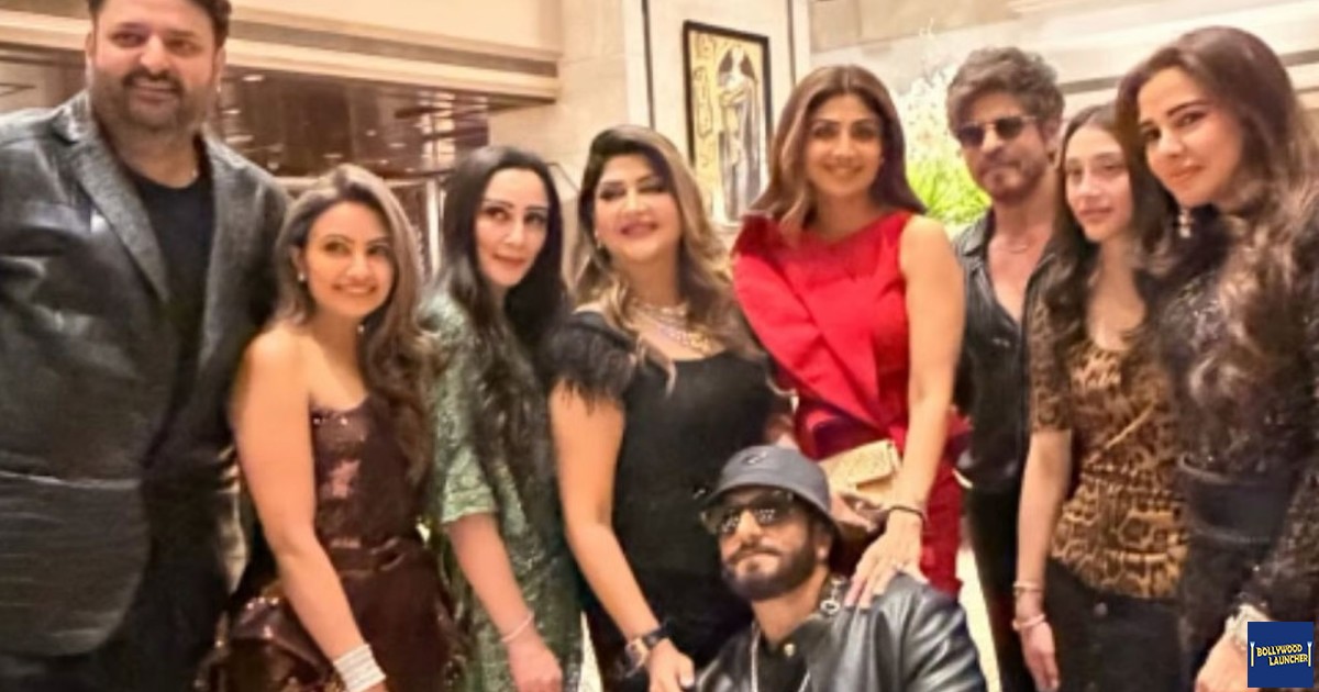 Bollywood Biggies Unite: Ranveer Singh Sings With Sanjay Dutt, Shah Rukh Khan Marks Presence at BJP Leader’s Family Bash