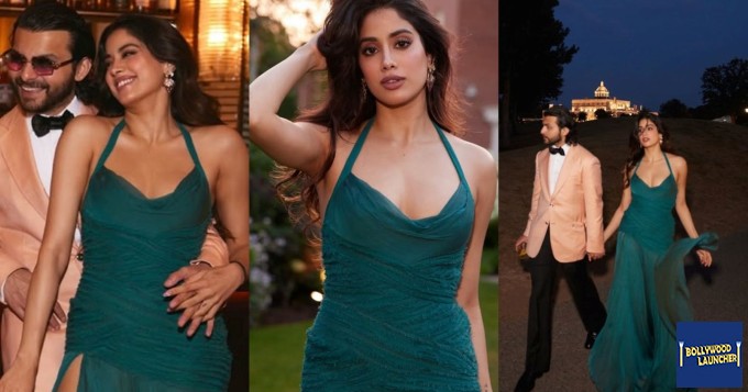 Janhvi Kapoor is caught on camera with boyfriend Shikhar Pahariya, they are a couple in function, romantic pics are viral on social media